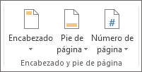 Grupo Encabezado y pie de página