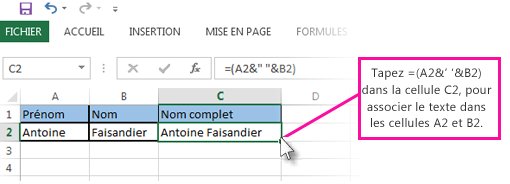 Combiner Le Texte De Deux Cellules Ou Plus En Une Cellule Support Office
