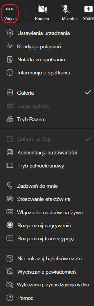 Korzystanie Z Kontrolek Spotkania W Aplikacji Microsoft Teams Pomoc