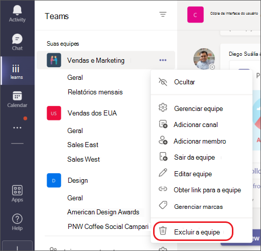 Excluir Uma Equipe No Microsoft Teams Suporte Da Microsoft