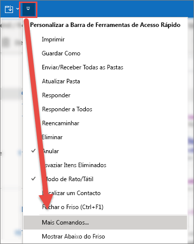 Personalizar A Barra De Ferramentas De Acesso R Pido Suporte Do Office