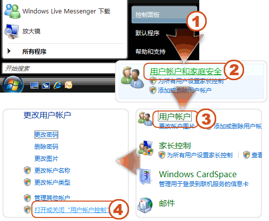 怎样开启 windows vista 的用户账户控制(uac 功能