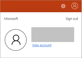 Screenshot of Account manager window for a work or school account