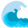 رمز مشاعر موجة مائية
