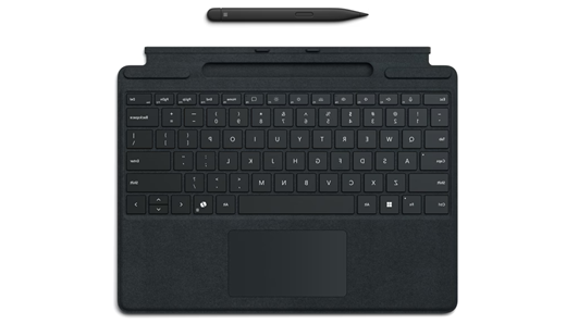 Surface Pro لوحة المفاتيح مع قلم Sim للأعمال باللون الأسود.