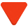 رمز مشاعر مثلث أحمر لأسفل