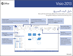 دليل البدء السريع لـ Visio 2013