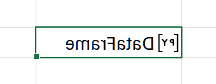 مثال على كائن DataFrame في خلية Excel.