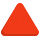 رمز مشاعر مثلث أحمر لأعلى