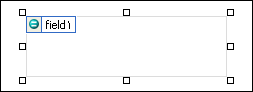 مربع نص منسق محدد في وضع التصميم