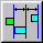 شكل الزر "توزيع الأشكال أفقياً ولليمين"