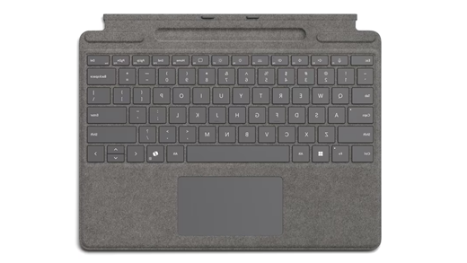 Surface Pro لوحة المفاتيح مع تخزين القلم للأعمال بالبلاتين.
