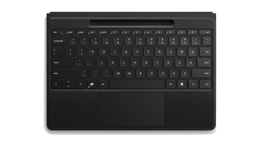 لوحة مفاتيح Surface Pro Flex باللون الأسود.