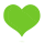 رمز مشاعر القلب الأخضر