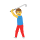 رمز مشاعر رجل يلعب الغولف