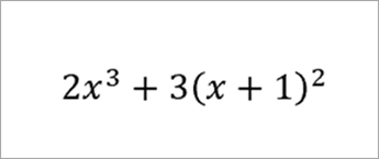 المعادلة: 2x إلى المربع الثالث بالإضافة إلى 3 (x+1)