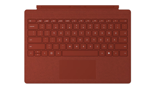 Surface Pro Signature Type Cover باللون الأحمر الخشخاش