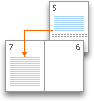 المستند الذي يحتوي على الفاصل المقطعي للصفحة الفردية