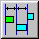 شكل الزر "توزيع الأشكال أفقياً ولليسار"