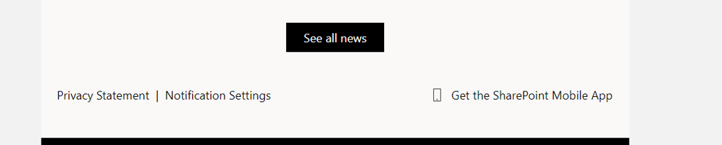 screenshot of the news notification settings