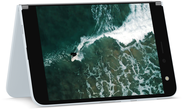 Възпроизвеждане на видео в режим на палатка на Surface Duo