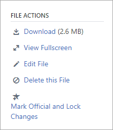 Разделът ' ' действия за файл ' '