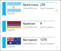 Карти с изображения на национални флагове в Power View