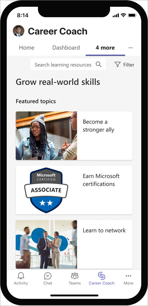 grow real-world skills with featured topics