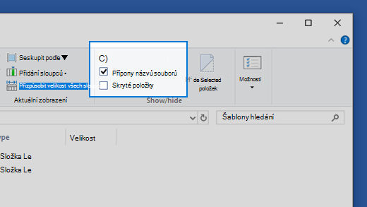 Jak ve Windows povolit zobrazování přípon u názvů souborů
