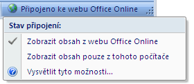 Připojení k webu Office Online z prohlížeče nápovědy