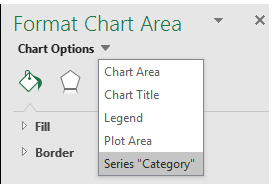 Výběr možnosti řady u mapového grafu v Excelu