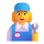 Teams žena mechanic emoji