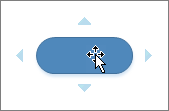Když je funkce automatického spojení aktivní, umístěte ukazatel myši na obrazec, aby se zobrazily šipky spojení.