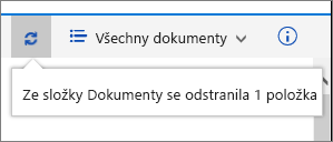 Stavový řádek Odstranit v horní části obrazovky