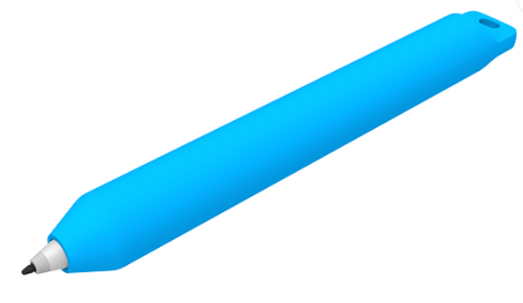 Toto je volitelné pero Microsoft nebo úchyt pera pro Surface. Má širší tvar pera bez tlačítek.