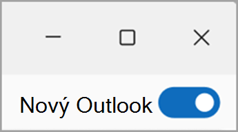 přepnutí z nového snímku obrazovky Outlooku