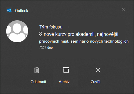 Windows oznámení změněno