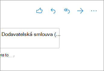 Možnosti odpovědi v Outlooku na webu
