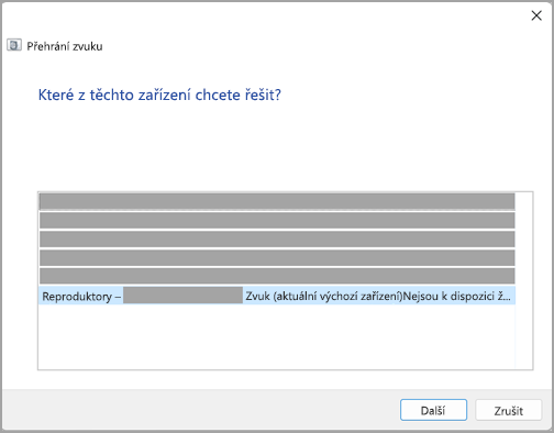 Spusťte poradce při potížích se zvukem v nastavení zvuku ve Windows 11.