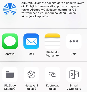 Snímek obrazovky s tlačítkem pro uložení fotky v aplikaci OneDrive pro iOS