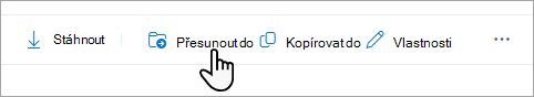 Na hlavním panelu vyberte možnost Přesunout do.