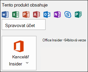 Svoji verzi Outlooku zjistíte tak, že přejdete na Soubor > Účet Office.