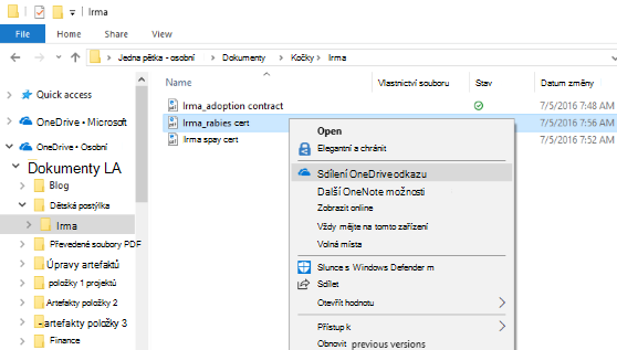 Jak sdílet soubor přes Microsoft OneDrive na Windows 10