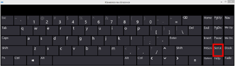 Windows 10 klávesnice na obrazovce pomocí scroll locku