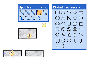 Using the Connectors toolbar to create an organization chart