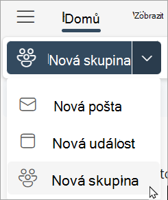 Na pásu karet vyberte nová skupina > nová skupina.
