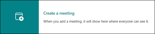 Odkaz přesměruje uživatele do kalendáře skupiny v Outlooku.