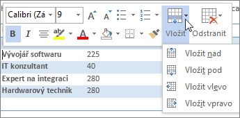 Mini toolbar
