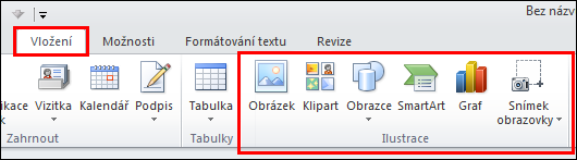 Vložení obrázku v Outlooku 2010