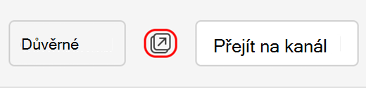 Ikona, která umožňuje otevřít konverzaci kanálu